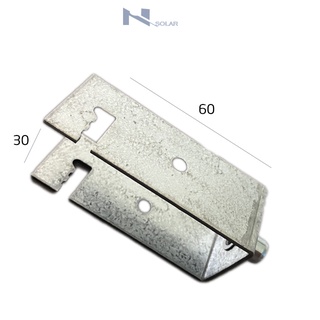 [GIẢM GIÁ] Pát U30x60 Lắp Pin Năng Lượng Mặt Trời_KT 30x60 MM _Thép Mạ Kẽm_Inox 304_ Pát Kẹp Dưới Solar Panel