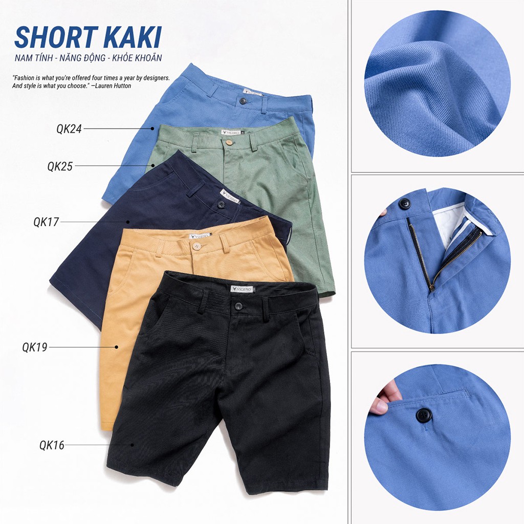 Quần Short KaKi Nam Kiểu Dáng Phong Cách Trẻ Trung Hiện Đại VICERO | BigBuy360 - bigbuy360.vn