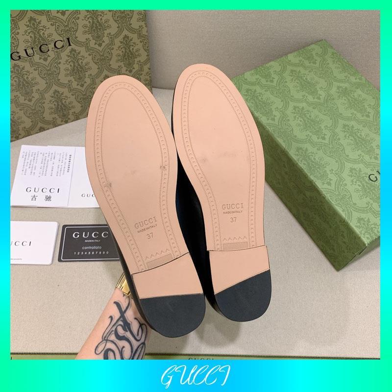 Giày Lười GUCCI Chất Liệu Da Bò Cao Cấp Phong Cách Ý Cho Nữ