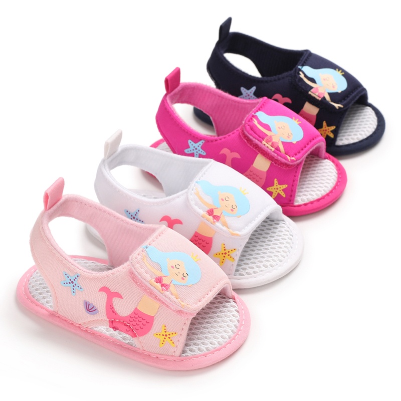 Giày Sandal Cotton Thoải Mái Thời Trang Mùa Hè Cho Bé Gái 0-18 Tháng Tuổi