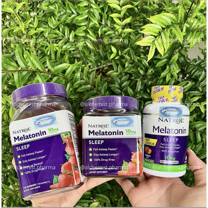 KẸO NATROL MELATONIN 10mg KẸO HỖ TRỢ GIẤC NGỦ NGON NHẬP KHẨU MỸ