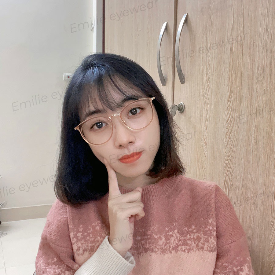 Gọng kính tròn kim loại mảnh nhẹ Kính mắt Emilie phụ kiện thời trang 9228