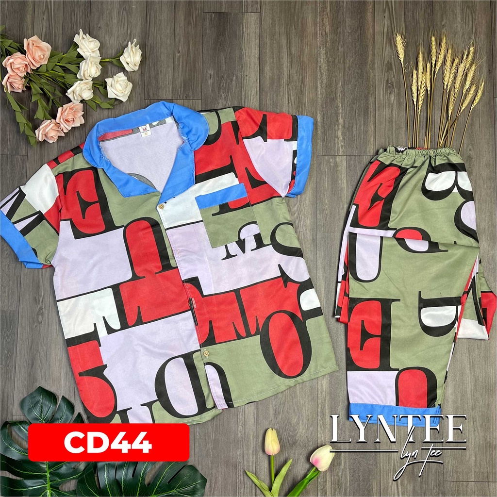 PIJAMA CỘC DÀI kate thái bộ mặc nhà mềm mại dễ thương