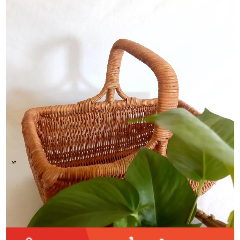 Giỏ mây pinic phong cách vintage siêu dễ thương ,có ảnh thật