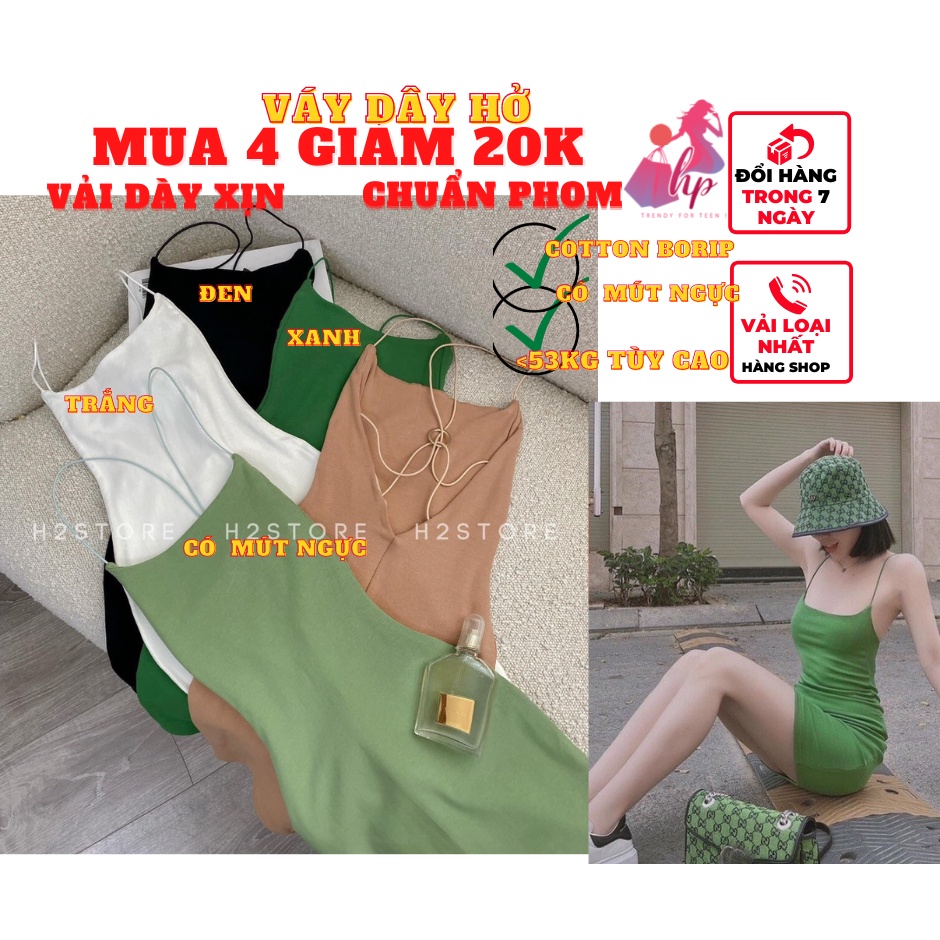 Váy đầm nữ 2 dây dáng ngắn body đan phối khoen màu đen thun gân sexy dự tiệc sang chảnh hàn - mã VD146 | BigBuy360 - bigbuy360.vn