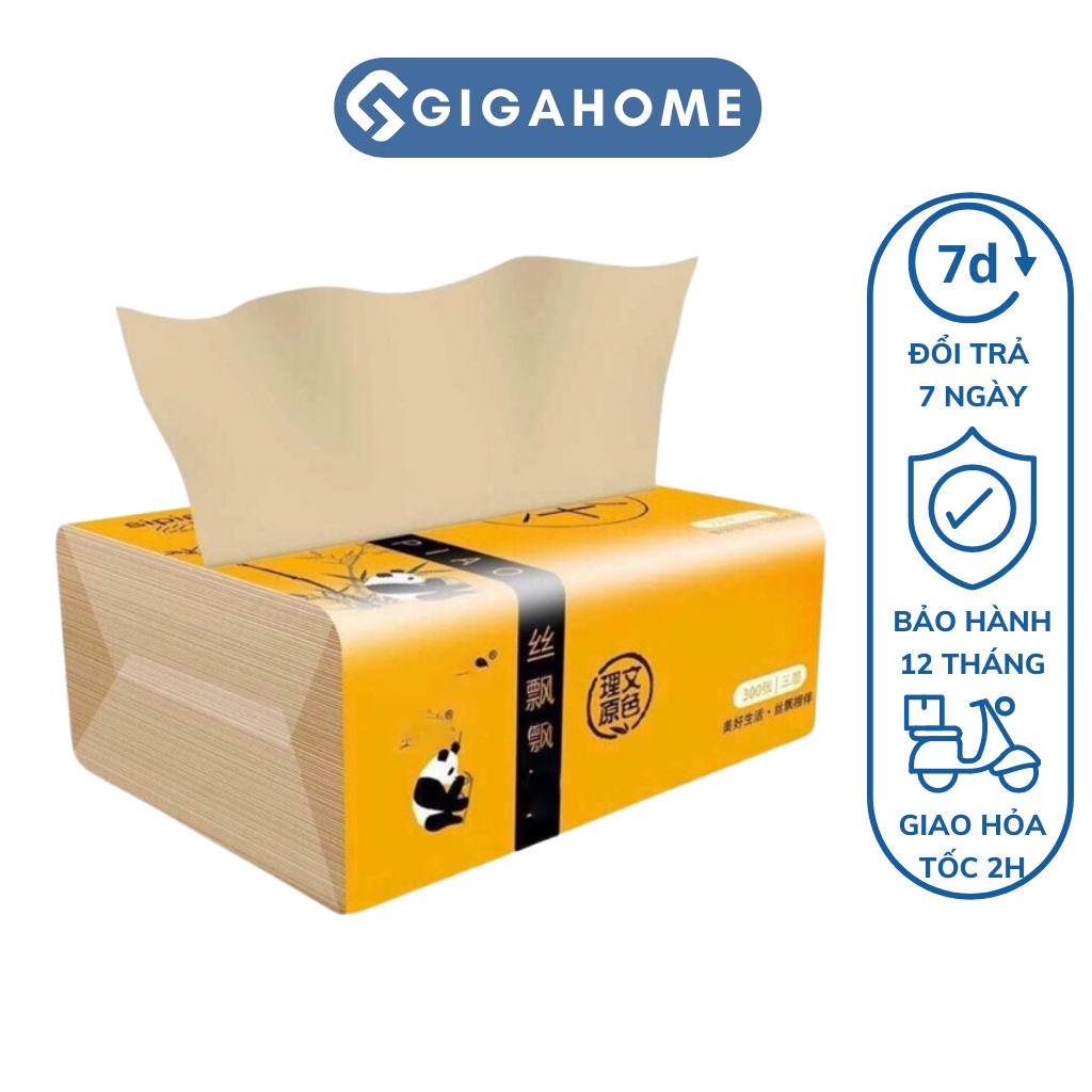 Gói Khăn Giấy Gấu Trúc TGIGAHOME Dày 3 Lớp Siêu Mịn, Siêu Dai 10394