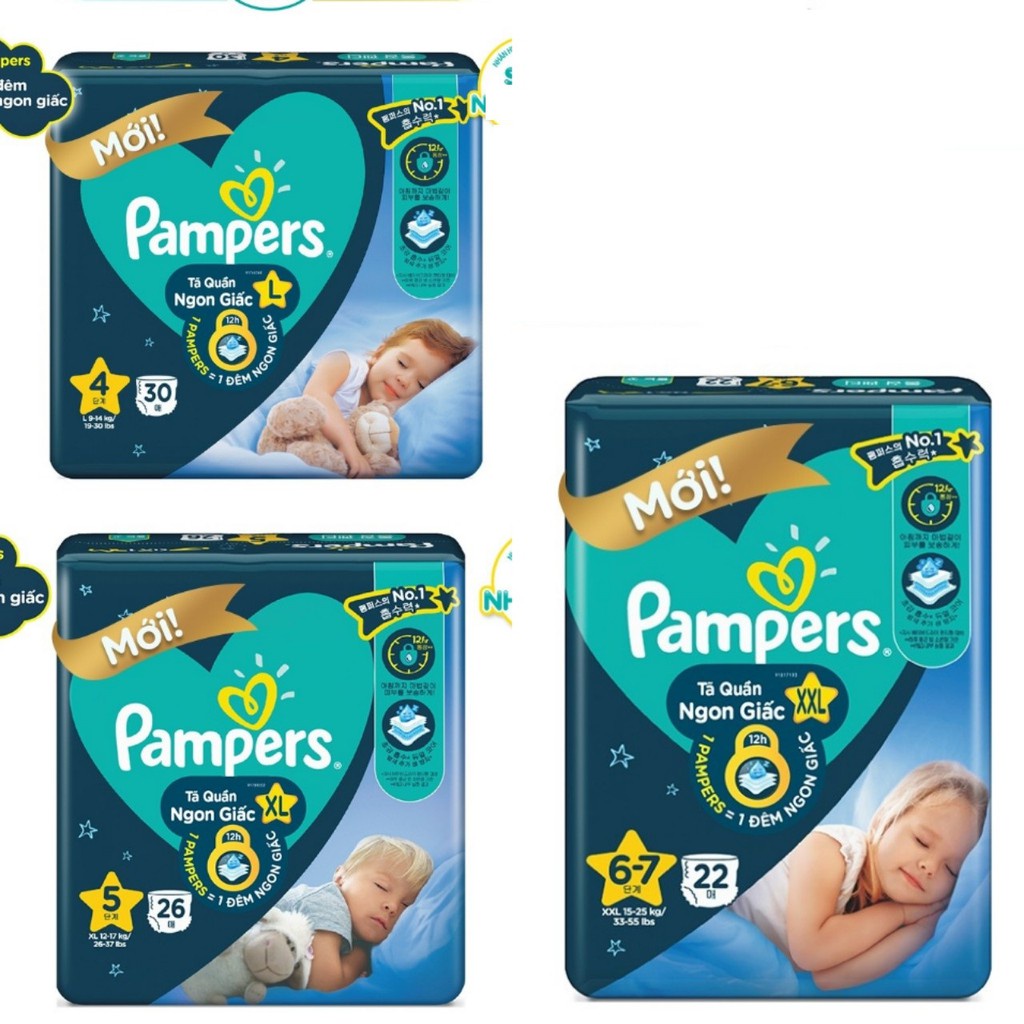 Bỉm Pampers ❤ Quần Giữ Dáng ❤️ Mới Gói Cực Đại M74/L68/XL62/XXL56