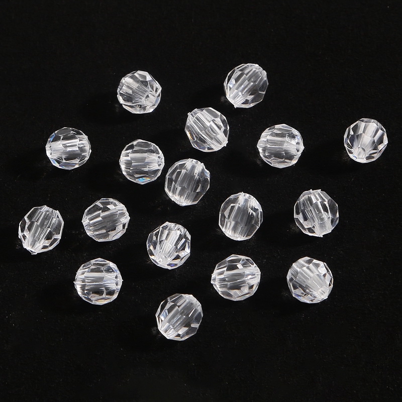 Chuỗi hạt tròn bằng acrylic dùng làm trang sức kích thước 6mm 8mm 10mm 12mm