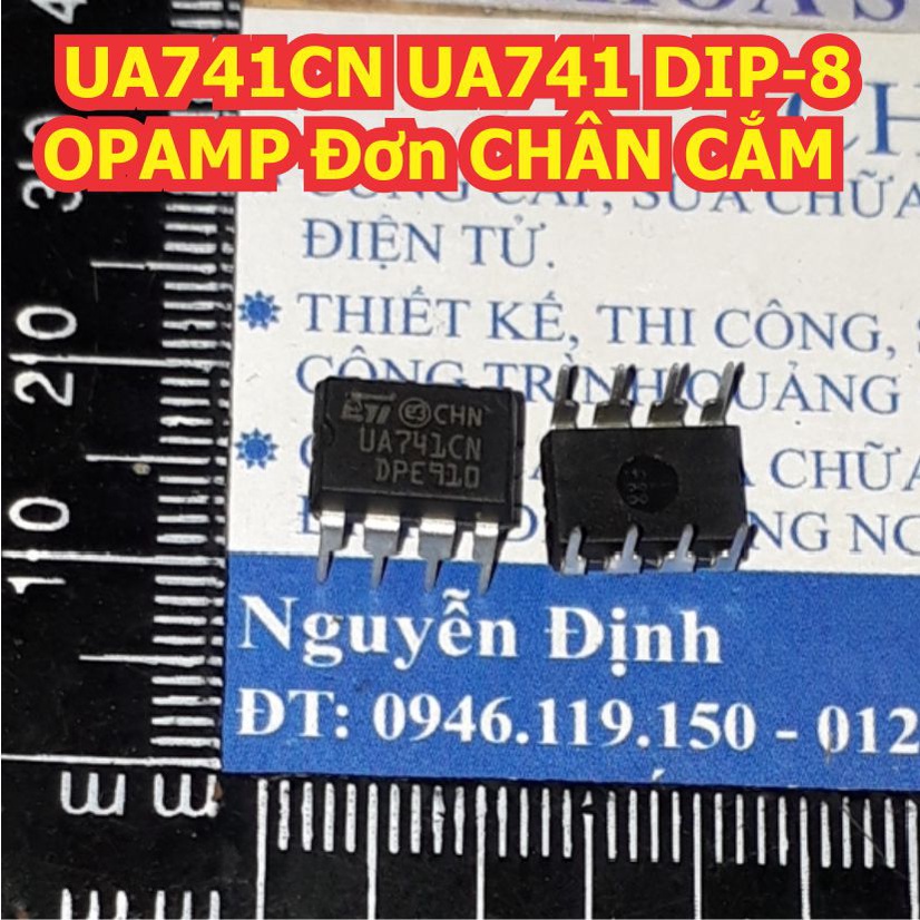 10 con UA741CN UA741741 DIP-8 OPAMP Đơn CHÂN CẮM kde1407