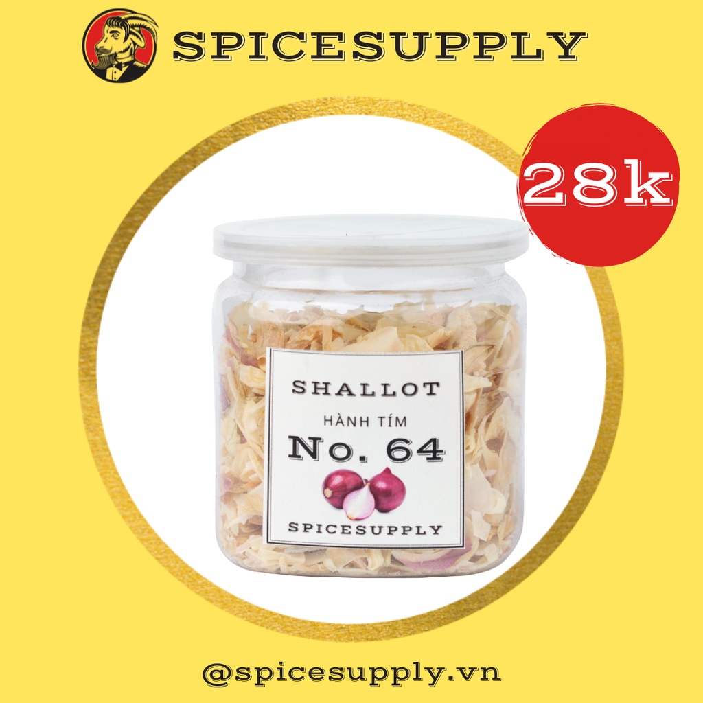Shallot - Hành Tím sấy lát SPICESUPPLY Việt Nam hũ 50g