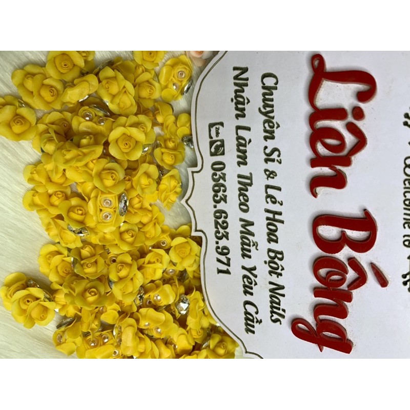 Hoa hồng đôi - Hoa bột nail