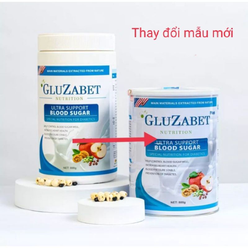 Sữa non tiểu đường Gluzabet 800g ổn định đường huyết, ăn ngon ngủ ngon