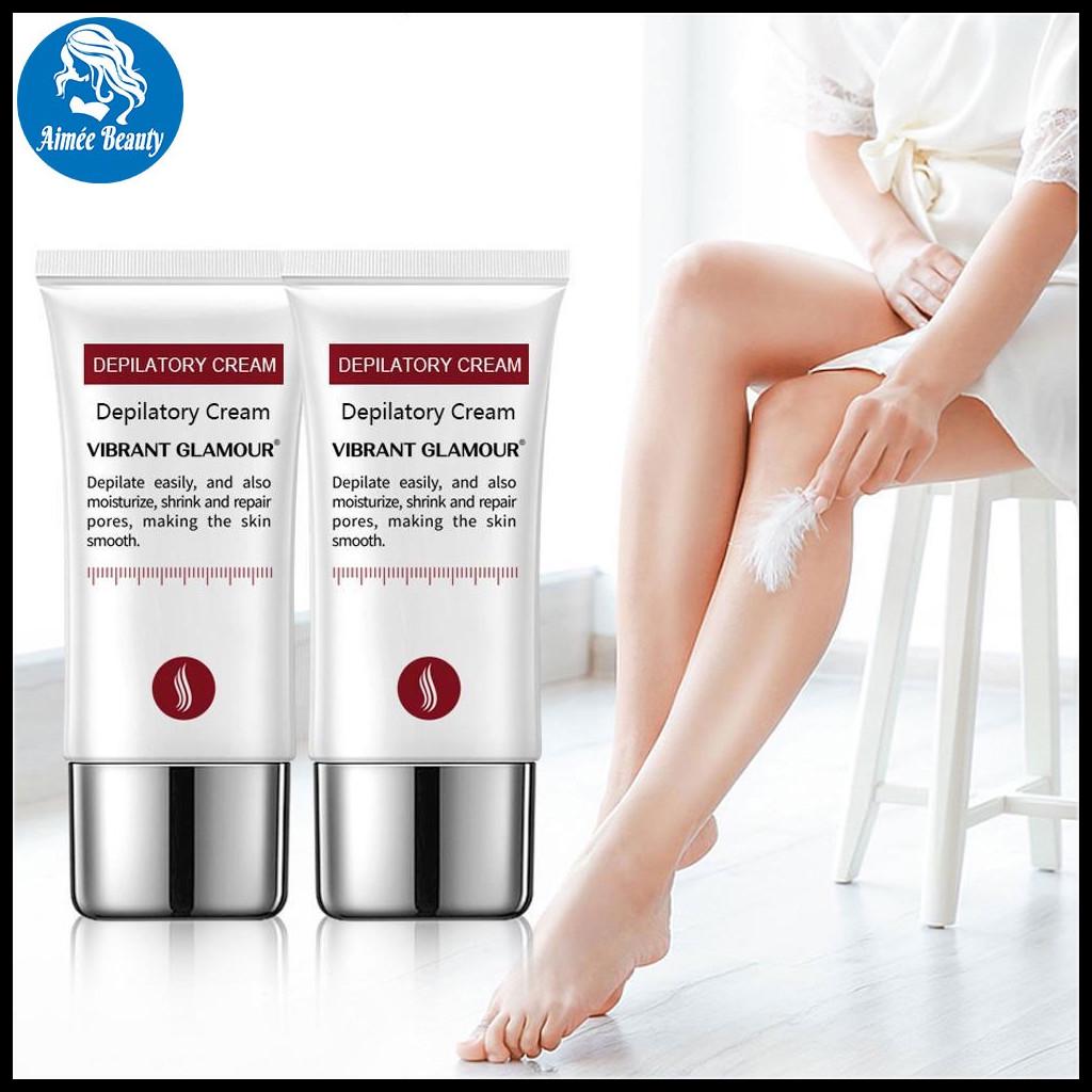 VIBRANT GLAMOUR KEM TẨY LÔNG TÁI TẠO DA TỰ NHIÊN AN TOÀN DEPILATORY CREAM HAIR REMOVAL (Có Che Tên)