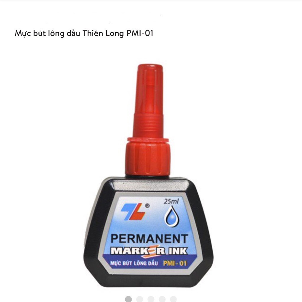 Mực Bút Lông Dầu Thiên Long Màu Đỏ 25ml