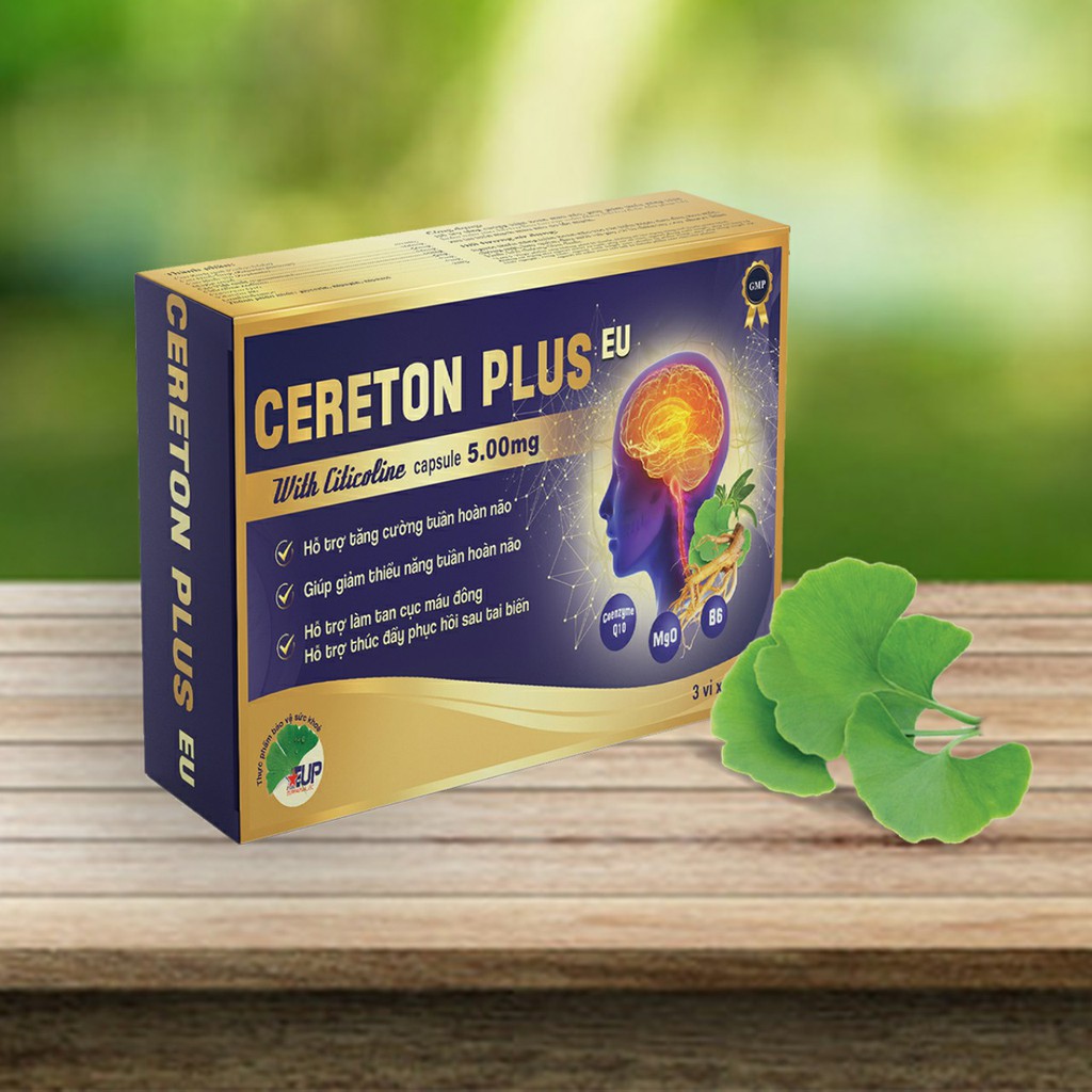 [Hoạt huyết dưỡng não] Cereton plus tuần hoàn não giúp giảm thiểu năng tuần hoàn não thúc đẩy phục hồi sau tai biến 30v