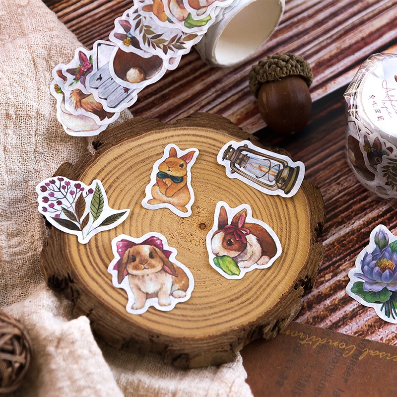 Bộ 100 Sticker Hình Bướm Phong Cách Vintage Dùng Trang Trí Sổ Tay