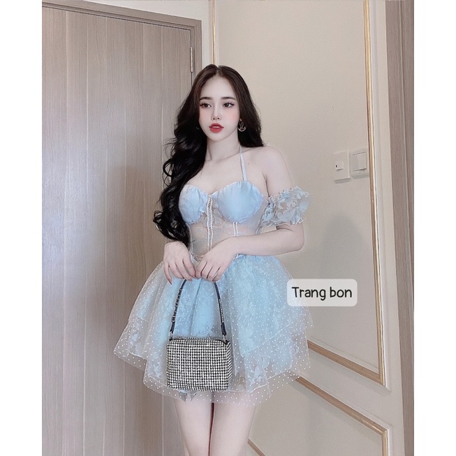Váy ren cup ngực công chúa
