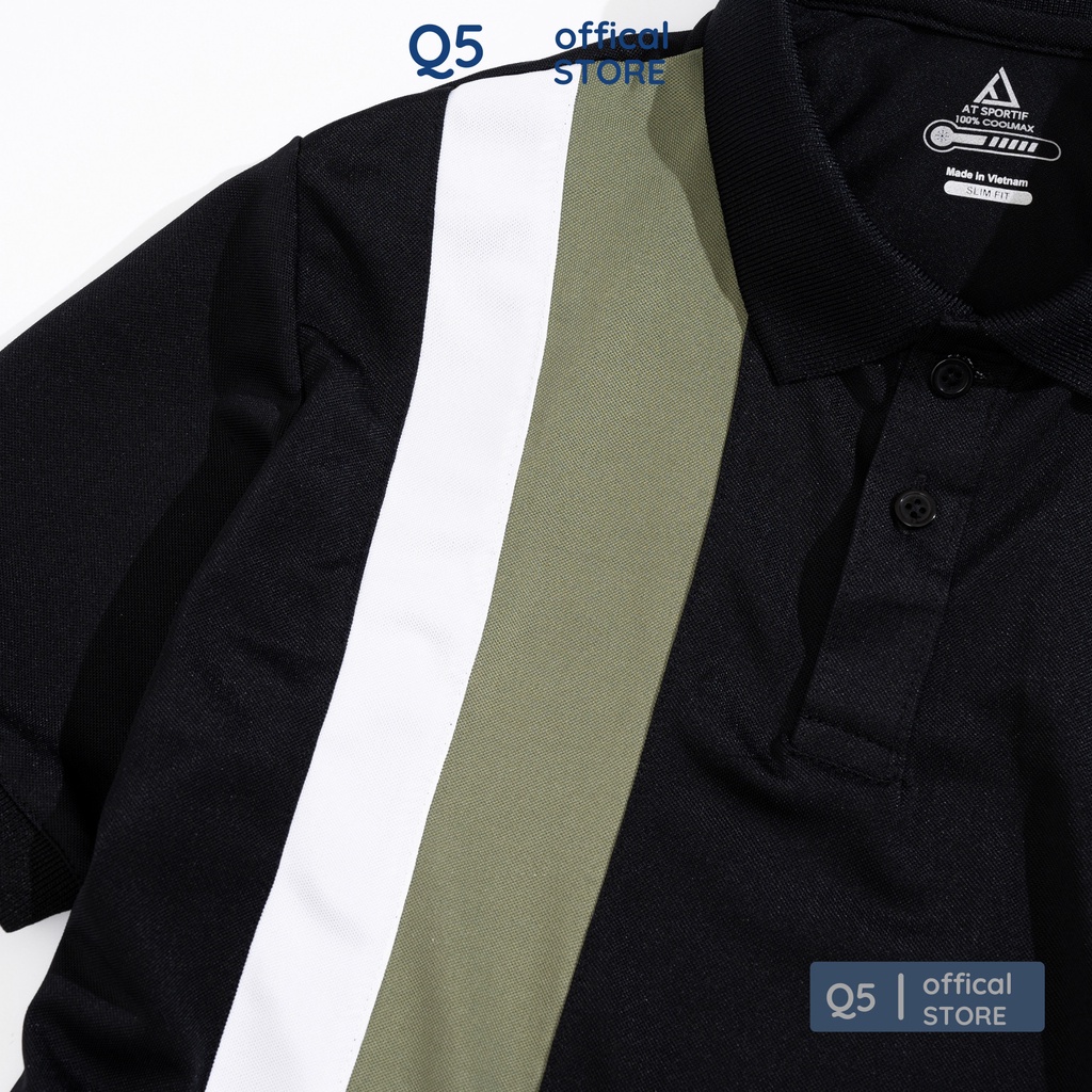 Áo Thun Nam Polo cổ bẻ Q5 vải cá sấu Cotton CVC, chuẩn form, trẻ trung, thanh lịch mã phối dọc