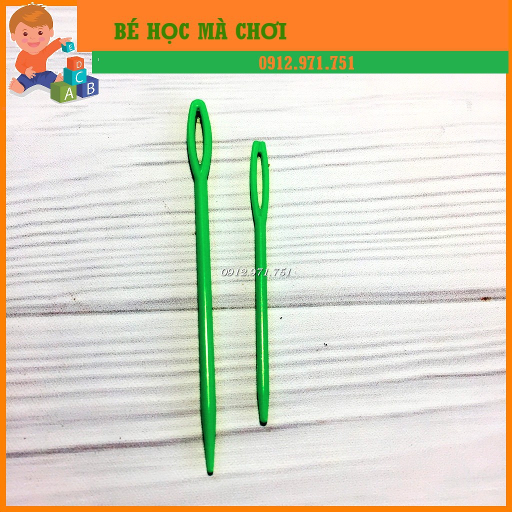 Kim nhựa to, an toàn giúp bé tập xây dây, luồn dây