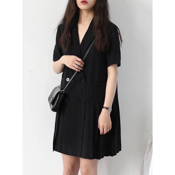 Rập Giấy WW060 - Đầm Blazer xếp ly