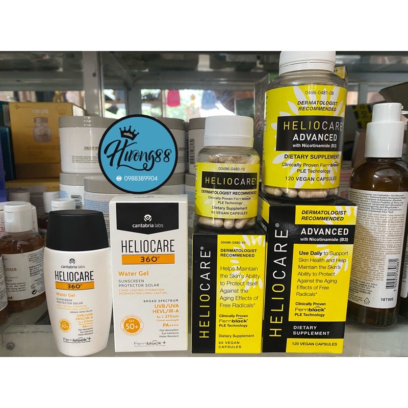 Kem chống nắng Heliocare Water gel/Tolerance Fluid/Pigment Solution Fluid 50ml | BigBuy360 - bigbuy360.vn