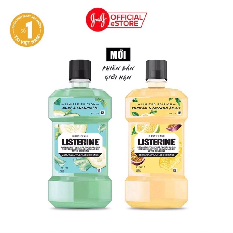 Nước Súc Miệng Vị Trái Cây Tự Nhiên Listerine 250ml/Chai (Phiên Bản Giới Hạn)