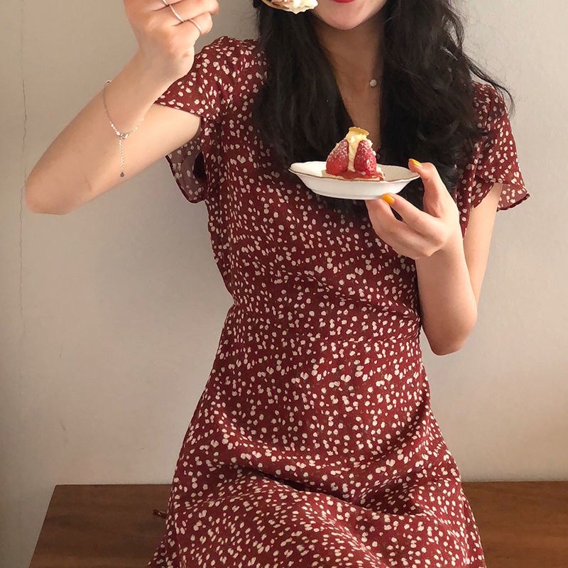 Đầm Ngắn Tay Thời Trang Xuân Hè Dành Cho Nữ