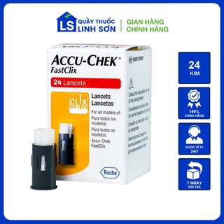 Kim Lấy Máu Accu-Check Fastclik Roche Thử Đường Huyết 24 Kim