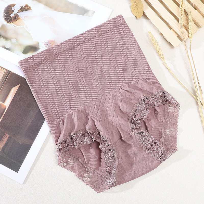 【Timi】Màu trơn Cạp cao, phối ren, thoáng khí, định hình, thể thao Quần lót phụ nữ. | BigBuy360 - bigbuy360.vn