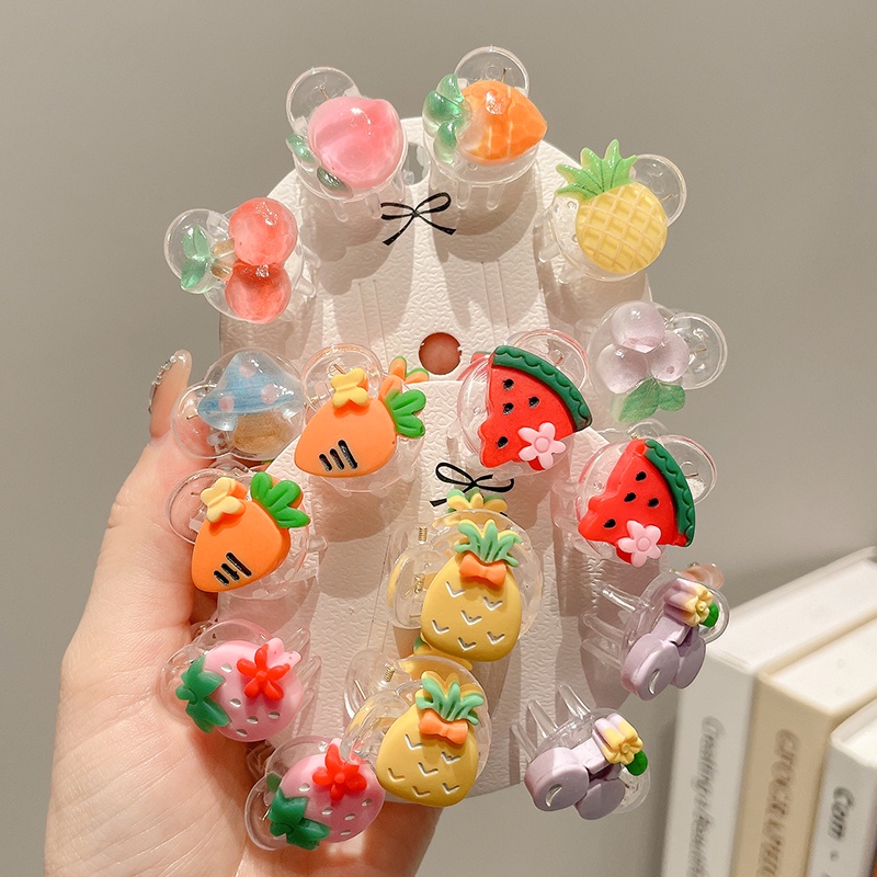 Kẹp Tóc Họa Tiết Hoạt Hình Bằng Acrylic Phong Cách Hàn Quốc Xinh Xắn Dành Cho Trẻ