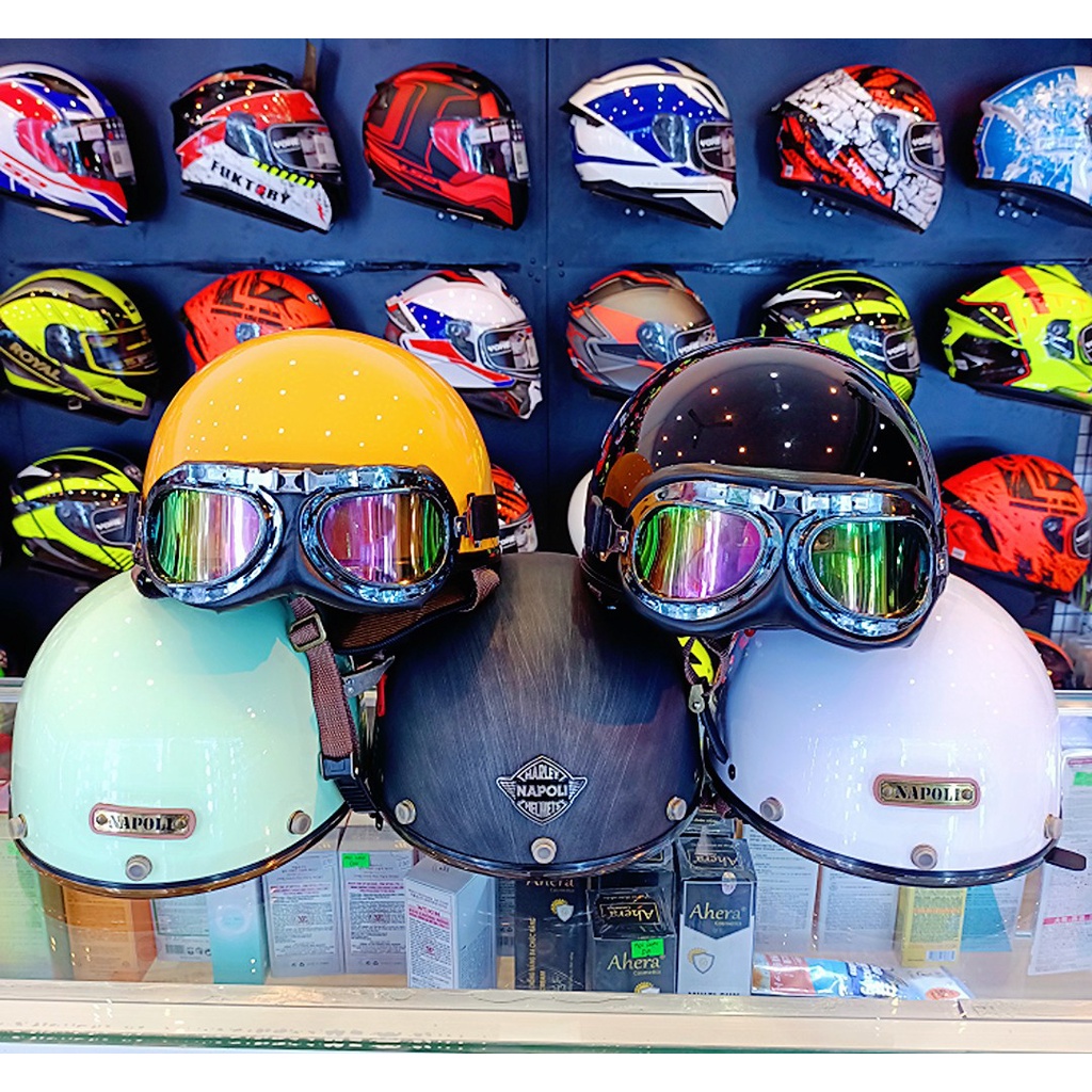 Mũ Bảo Hiểm 1/2 Napoli Harley N04 - Bảo Hành Chính Hãng 12 Tháng