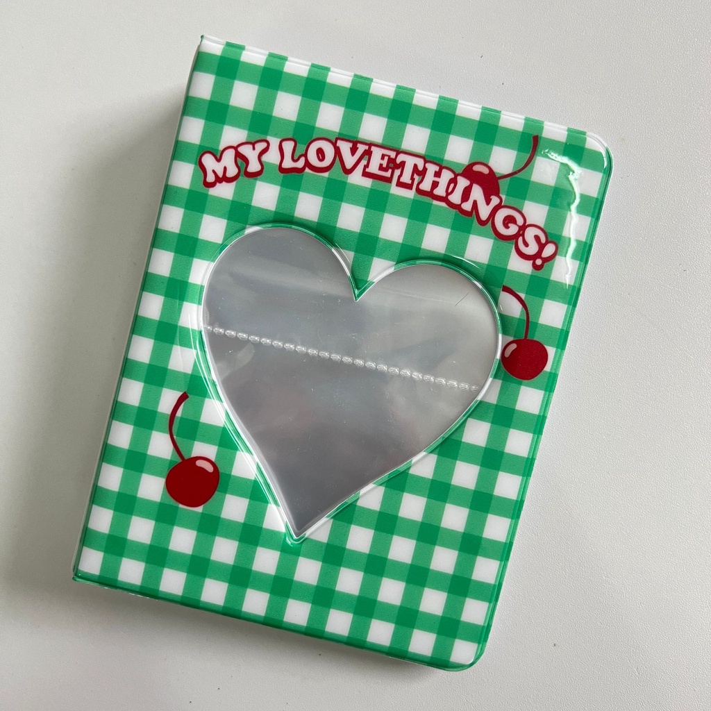 Album đựng ảnh 3inch họa tiết da báo có khung hình tim dễ thương độc đáo