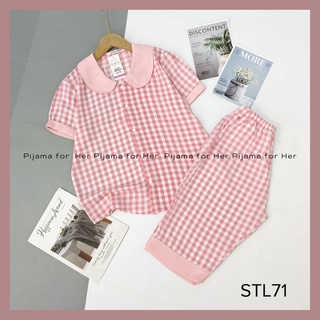 Đồ Mặc Nhà Pijama Cổ Sen Tiểu Thư Pizam Cộc Lửng Lụa Mango