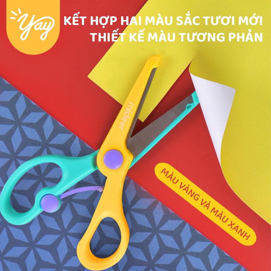 Kéo Cắt Giấy Thủ Công An Toàn Cho Trẻ Em 3+ - Mideer