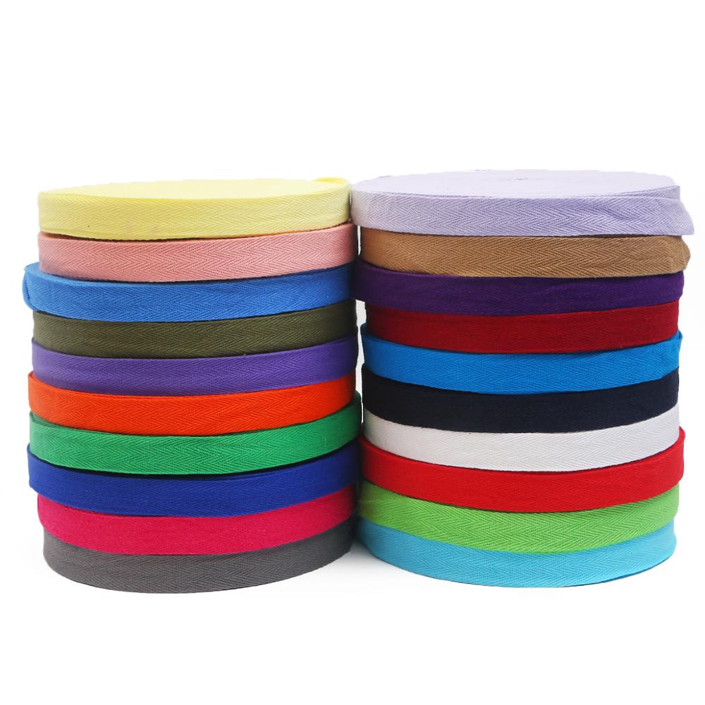 Ruy băng bằng Cotton Spandex nhiều sợi dạng ren 5 Yard 2cm nhiều màu dùng may cắt thắt lưng túi phụ kiện