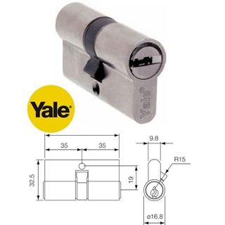Ruột khóa Yale cao cấp( mạ vàng hàng chính hãng)