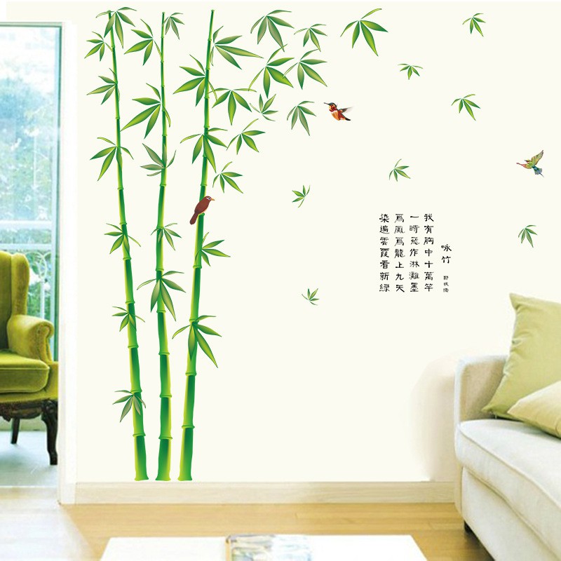 Decal dán tường Tre xanh mới - cây trúc