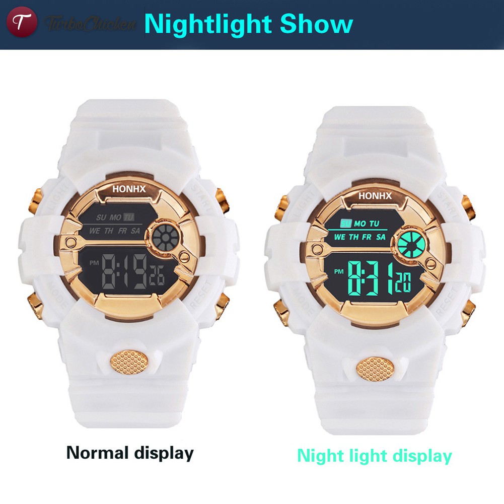 #Đồng hồ đeo tay# Waterproof Digital Unisex Watch LED Calendar Watches Accessories for Children