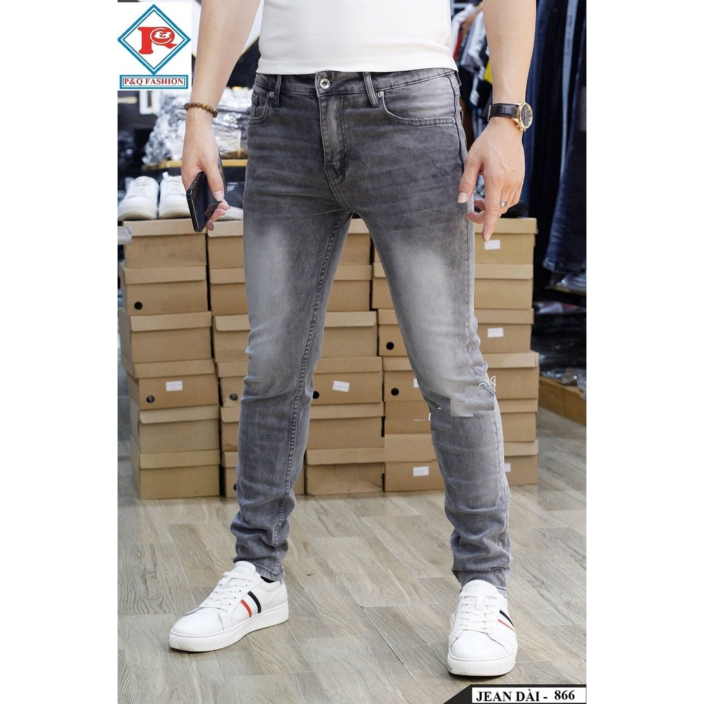 Quần jean nam trơn màu xám cao cấp hàn quốc, 866 chất liệu jean mềm, dày dặn, co giãn tốt, chuẩn men siêu rẻ và đẹp