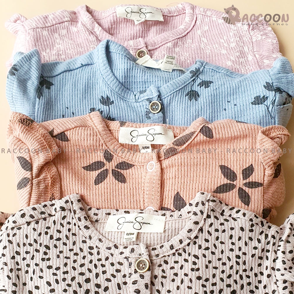 Bộ đồ liền thân không tất chất vải thun gân xuất Pháp body suilt bé gái Jessica Simpson