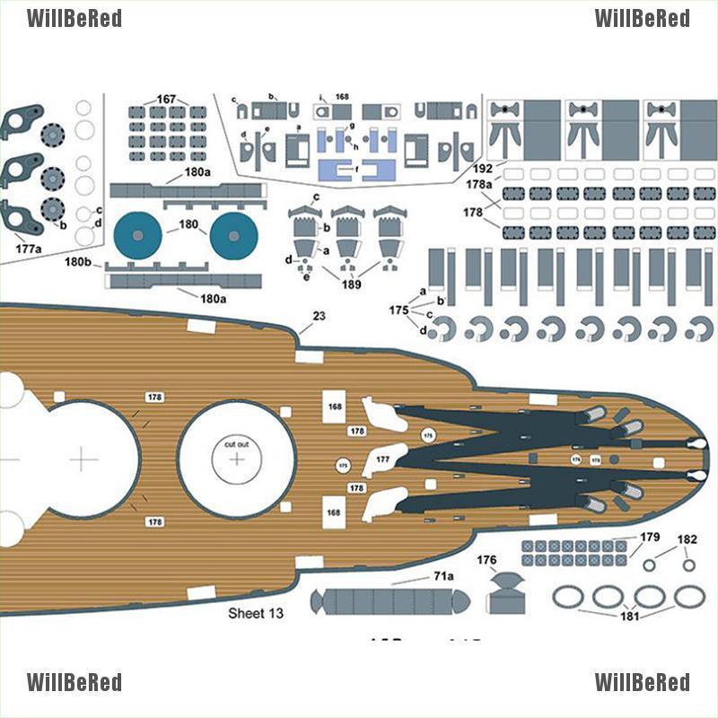 ♥Willbered♥ Mô hình tàu chiến Mỹ 3D tỉ lệ 1:250