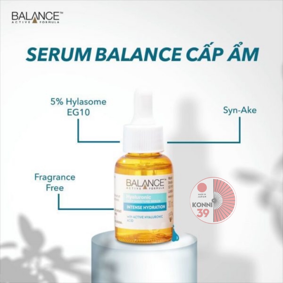 Serum tinh chất dưỡng da bổ sung nước Balance Active Skincare Hyaluronic Deep Moisture 30ml - Konni39