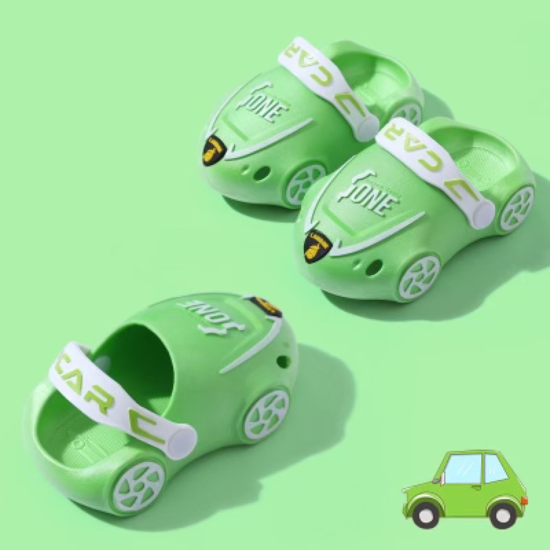 Dép cho bé dép sục cross cho bé trai bé gái hình oto từ 1-4 tuổi