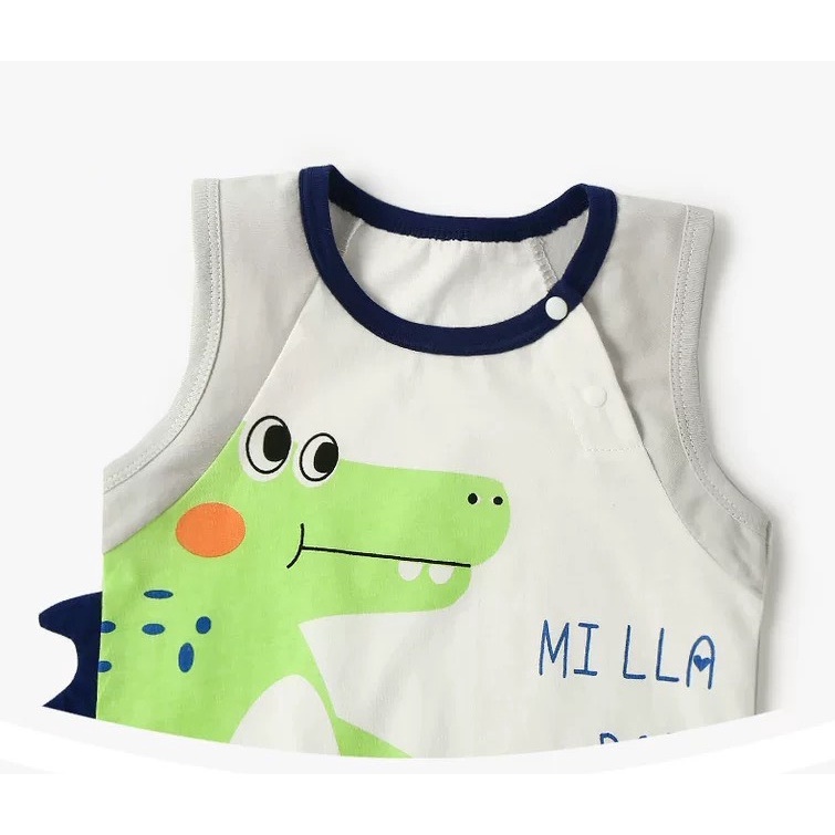 Bodysuit Sát Nách Cho Bé Trai Bé Gái Sơ Sinh Thoáng Mát Mùa Hè 30BDDU