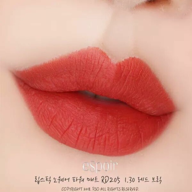 Son Espoir Lipstick No Wear Power Matte Màu RD205 - 1.30 Red Brick