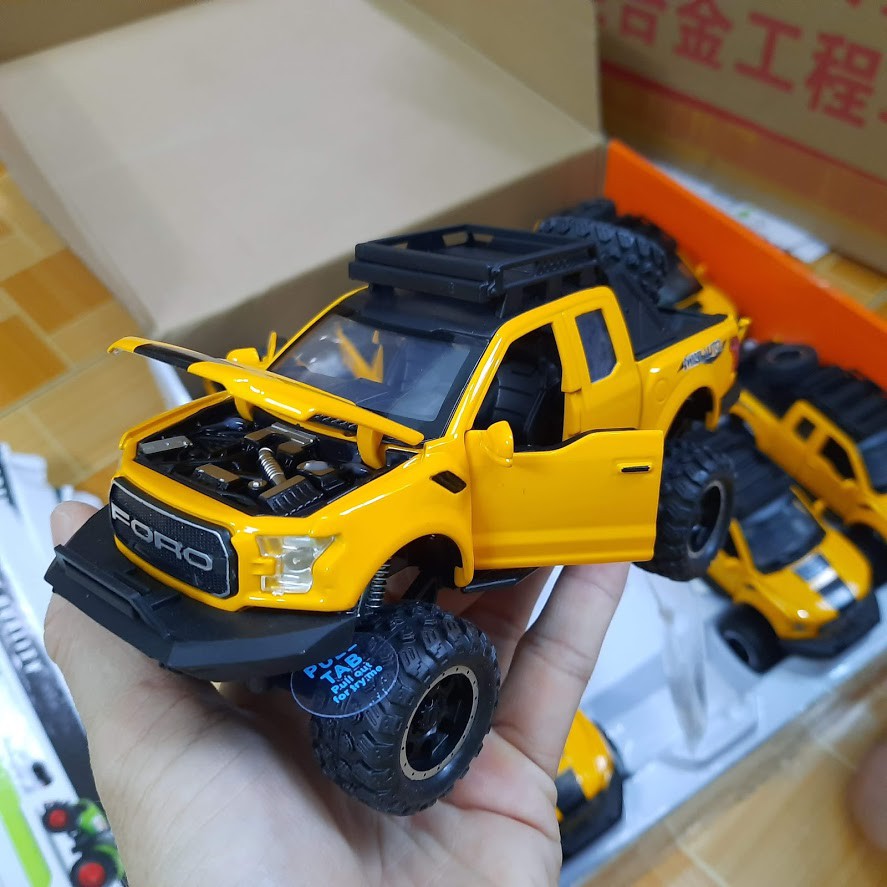 Xe mô hình ford offroad 1:32 đồ chơi trẻ em bằng hợp kim nhựa có đèn và âm thanh mở được cửa xe