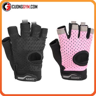 Găng tay tập gym vải lưới siêu thoáng nhập khẩu CGA-107 cho nam, nữ -chơi thể thao, đi phượt, xe đạp, xe máy, chống nắng