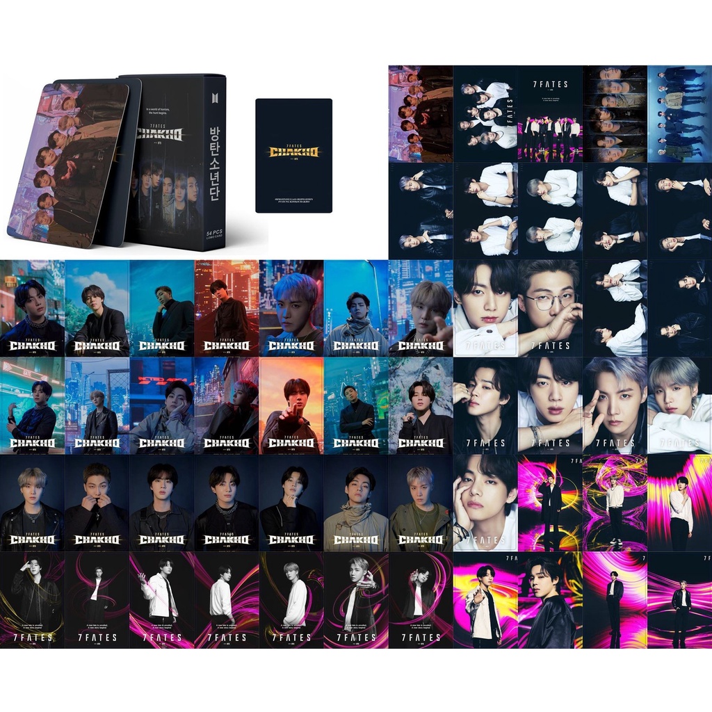 Hộp 54 ảnh thẻ lomo KPOP BTS FREE FIRE Photocard Lomo Card