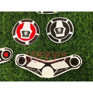 Tem dán gsx150 - trọn bộ 2 món - tem chảng ba nắp bình xăng