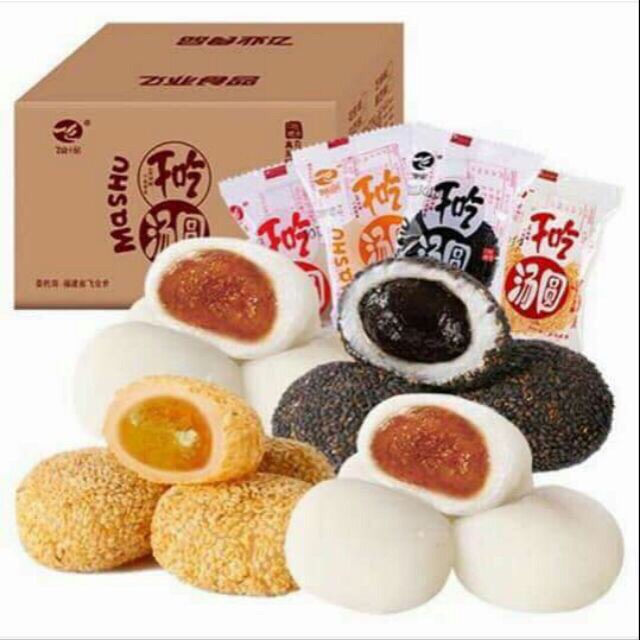 Thùng 2kg Bánh Mochi Tròn Mix Vị Nội Địa